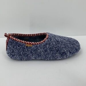 Toni Pons Marta fleece slipper blue wool mule rubber sole cozy shoe women 38 7 8
